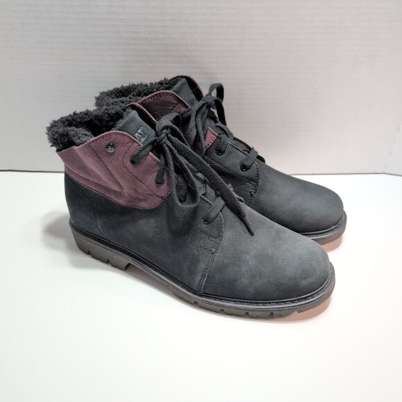 CAT Work Boots Walking Machine Waterproof Women's Size 11 Black/Purple - Picture 1 of 9